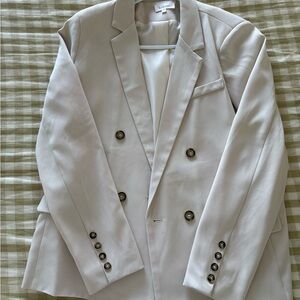 Bohme Cream Double-Breasted Blazer